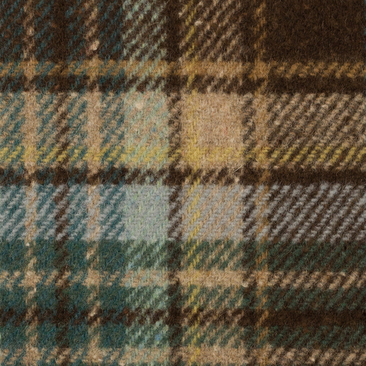 【アウトレット】ウール×チェック(アンティークグリーン＆ベージュ)×カルゼのサムネイル