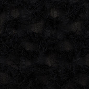 【アウトレット】ポリエステル×フリンジ(ブラック)×カットドビーのサムネイル