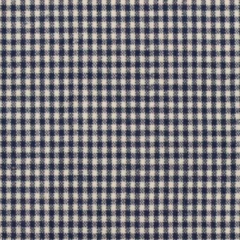 【アウトレット】コットン×チェック(ネイビー＆オフホワイト)×シーチングのサムネイル