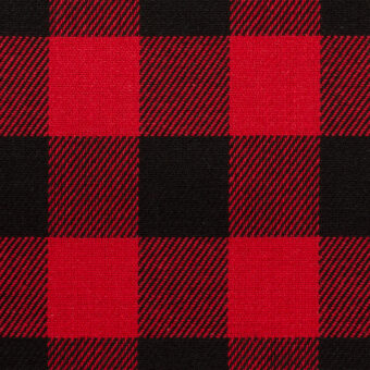 コットン×チェック(レッド＆ブラック)×ツイル_全4色のサムネイル
