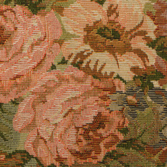 【アウトレット】ポリエステル＆コットン×フラワー(ベージュ＆ピンクベージュ)×ゴブラン織のサムネイル