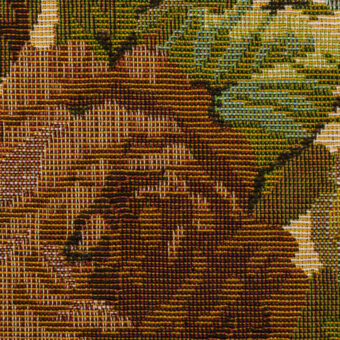 【アウトレット】ポリエステル＆コットン×フラワー(ベージュ＆グレイッシュピンク)×ゴブラン織のサムネイル