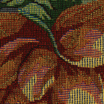 【アウトレット】ポリエステル＆コットン×ボタニカル(ストローイエロー＆モーブ)×ゴブラン織のサムネイル