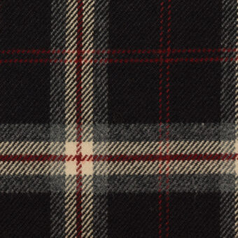 【アウトレット】コットン＆ポリエステル×チェック(ブラック＆グレー)×ビエラのサムネイル