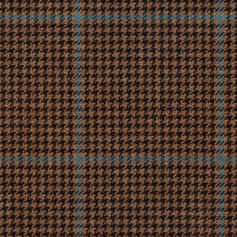 【アウトレット】ポリエステル＆レーヨン×チェック(セピア＆ビターチョコレート)×千鳥格子のサムネイル