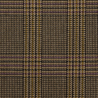 【アウトレット】ポリエステル＆レーヨン×チェック(チャコール＆アボカド)×二重織のサムネイル