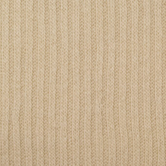 【アウトレット】ポリエステル＆ウール×無地(エクリュ)×リブニットのサムネイル