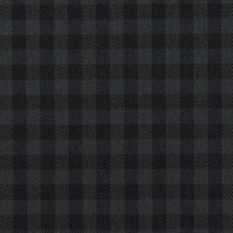【アウトレット】コットン＆ポリエステル混×チェック(アイビーグレー＆チャコール)×サージストレッチのサムネイル