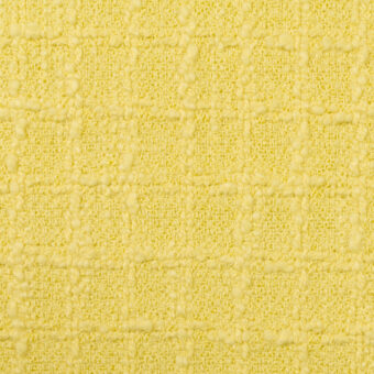 【アウトレット】コットン＆レーヨン×無地(レモンイエロー)×ファンシーツイードのサムネイル
