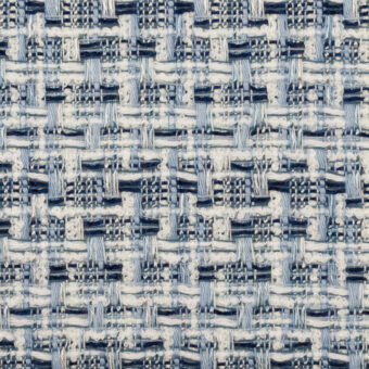 【アウトレット】コットン＆レーヨン×ミックス(フロスティーブルー＆オフホワイト)×ファンシーツイードのサムネイル