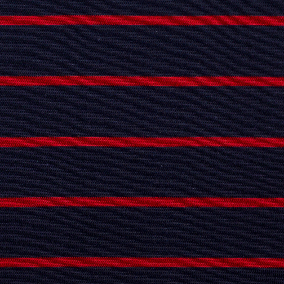 【アウトレット】コットン×ボーダー(ネイビー＆レッド)×天竺ニットのサムネイル