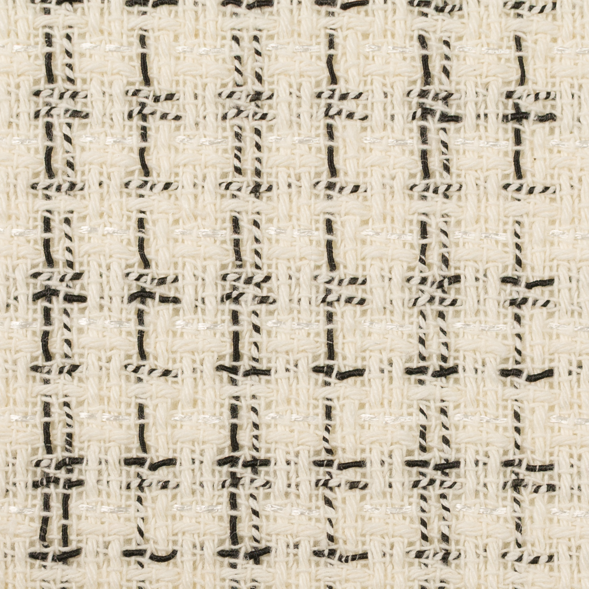 【アウトレット】コットン＆ポリエステル×ミックス(エクリュ＆ブラック)×ファンシーツイードのサムネイル