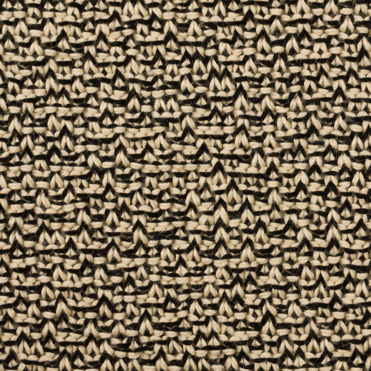 【アウトレット】コットン×ミックス(ベージュ＆ブラック)×かわり編みのサムネイル