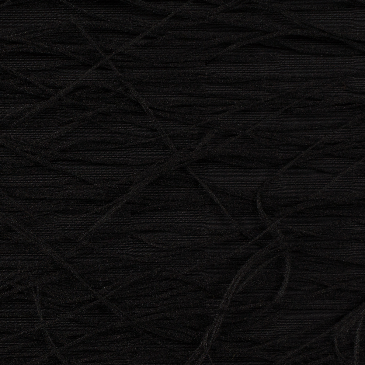 【アウトレット】ポリエステル×フリンジ(ブラック)×タフタドビーのサムネイル