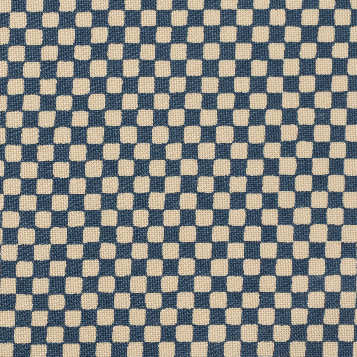 【アウトレット】コットン×チェッカーボード(アッシュブルー＆エクリュ)×シーチングのサムネイル
