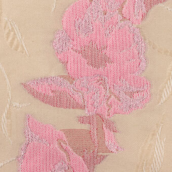 【アウトレット】ポリエステル×フラワー(エクリュ＆ピンク)×フクレジャガードのサムネイル