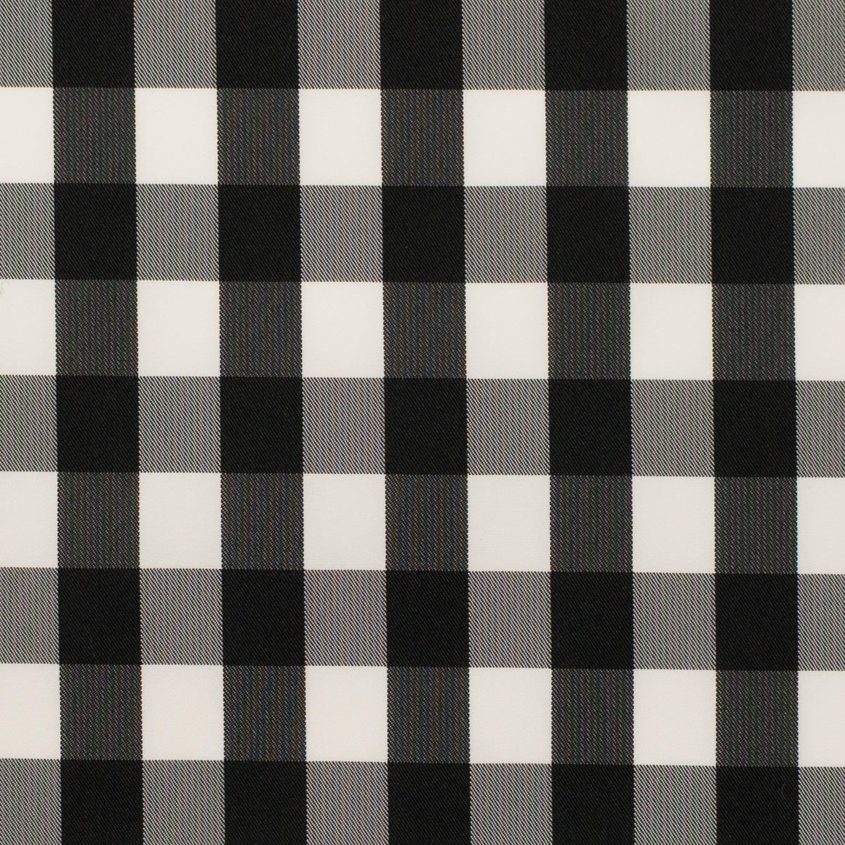 【アウトレット】ポリエステル×チェック(ブラック＆オフホワイト)×タフタのサムネイル