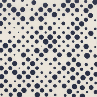 【アウトレット】コットン×ドット(ダークネイビー＆オフホワイト)×ローンのサムネイル