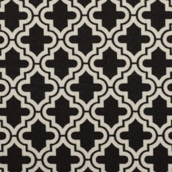 【アウトレット】ポリエステル×幾何学模様(ブラック＆ミルク)×エスパンディ・スムースニットのサムネイル