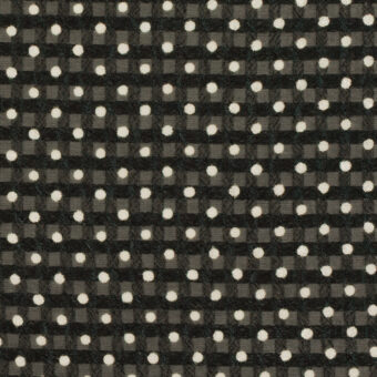 【アウトレット】ポリエステル×ドット(ブラック＆オフホワイト)×シフォンドビーのサムネイル