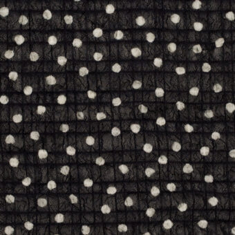 【アウトレット】ポリエステル＆ポリウレタン×ドット(ダークネイビー＆オフホワイト)×ジョーゼット・シャーリングのサムネイル