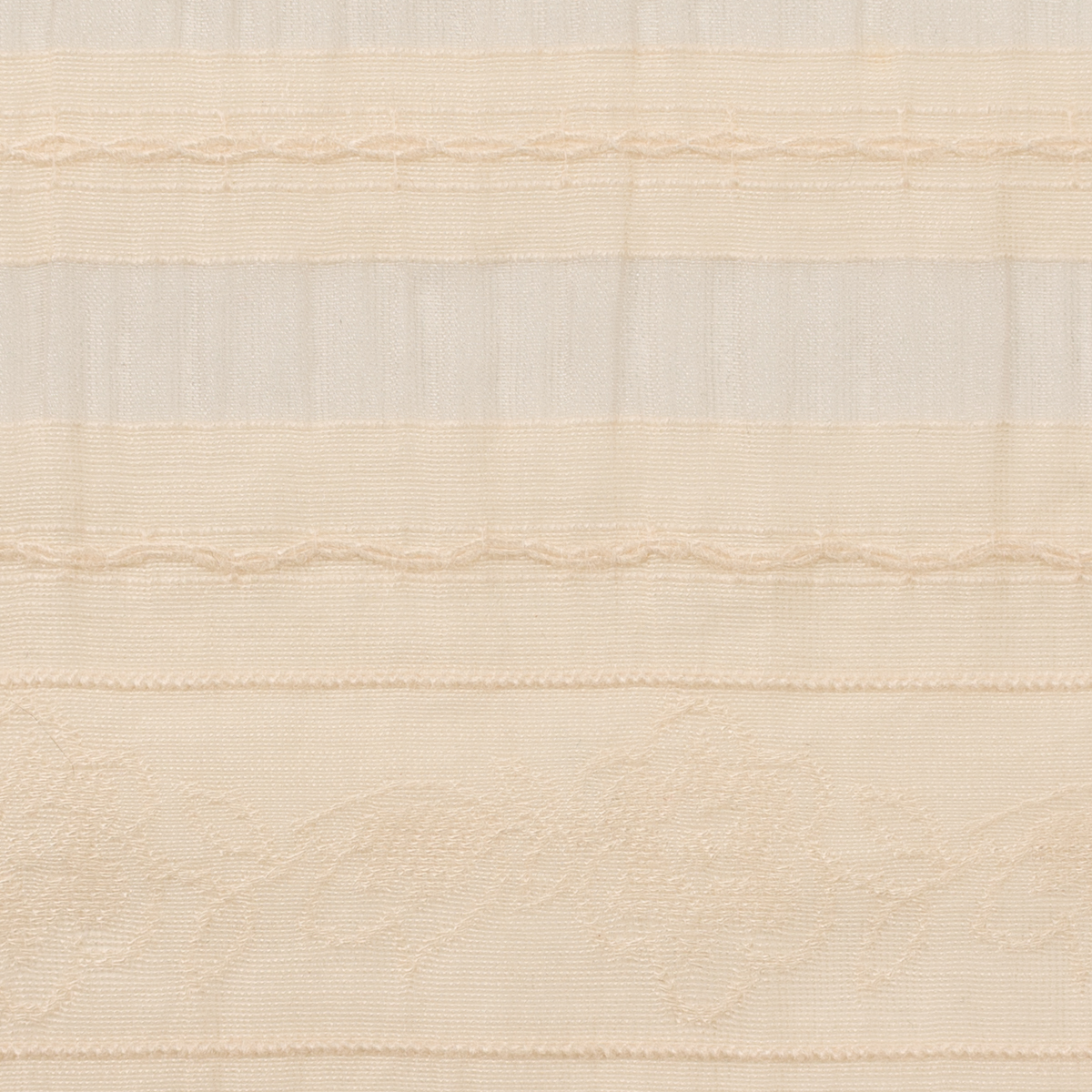 【アウトレット】レーヨン＆ポリエステル×ボタニカル(エクリュ＆シルバー)×オーガンジー・ジャガードのサムネイル