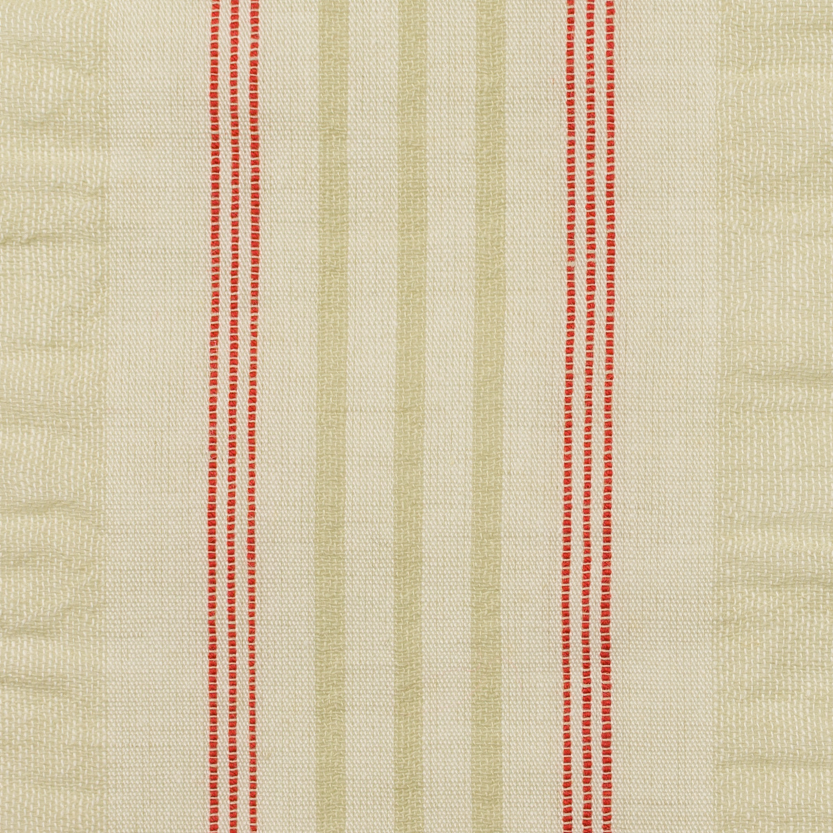 【アウトレット】コットン×ストライプ(サンドベージュ＆レッド)×シーチングドビーのサムネイル