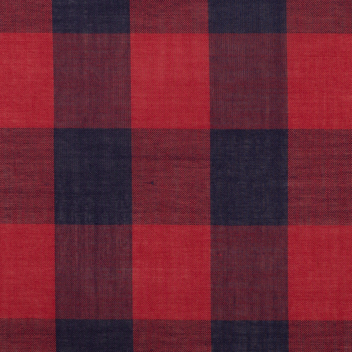 コットン×チェック(レッド＆ネイビー)×ローン_全2色のサムネイル