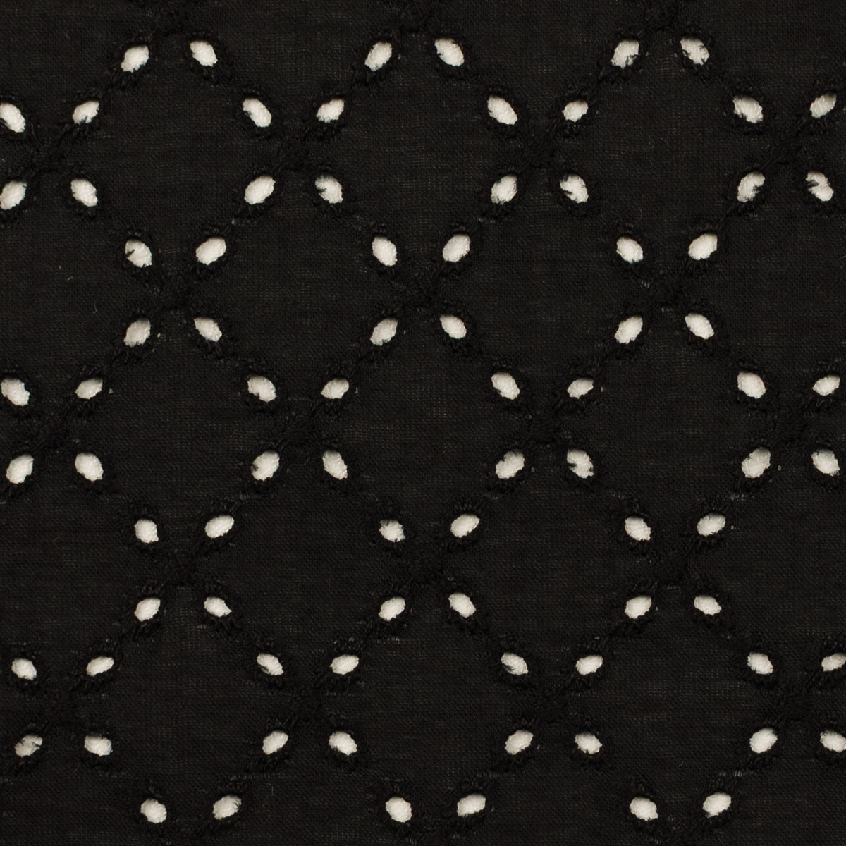 【アウトレット】コットン×ダイアゴナル・チェック(ブラック)×ローン刺繍のサムネイル