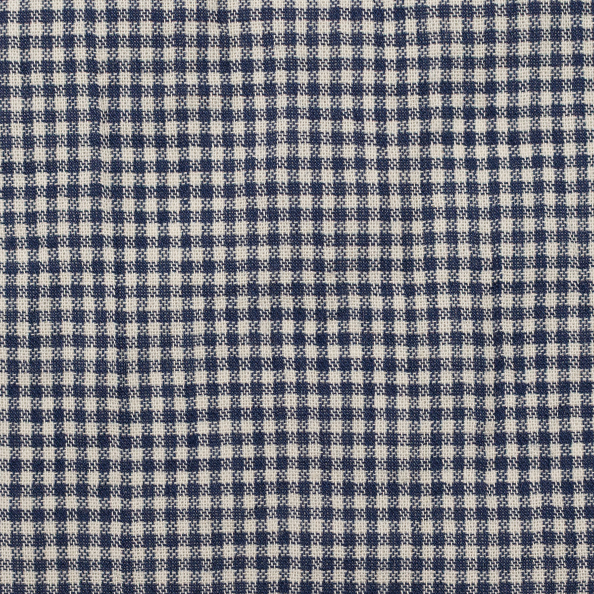 【アウトレット】コットン＆ポリウレタン×チェック(ネイビー＆ホワイト)×シーチング・シャーリングのサムネイル