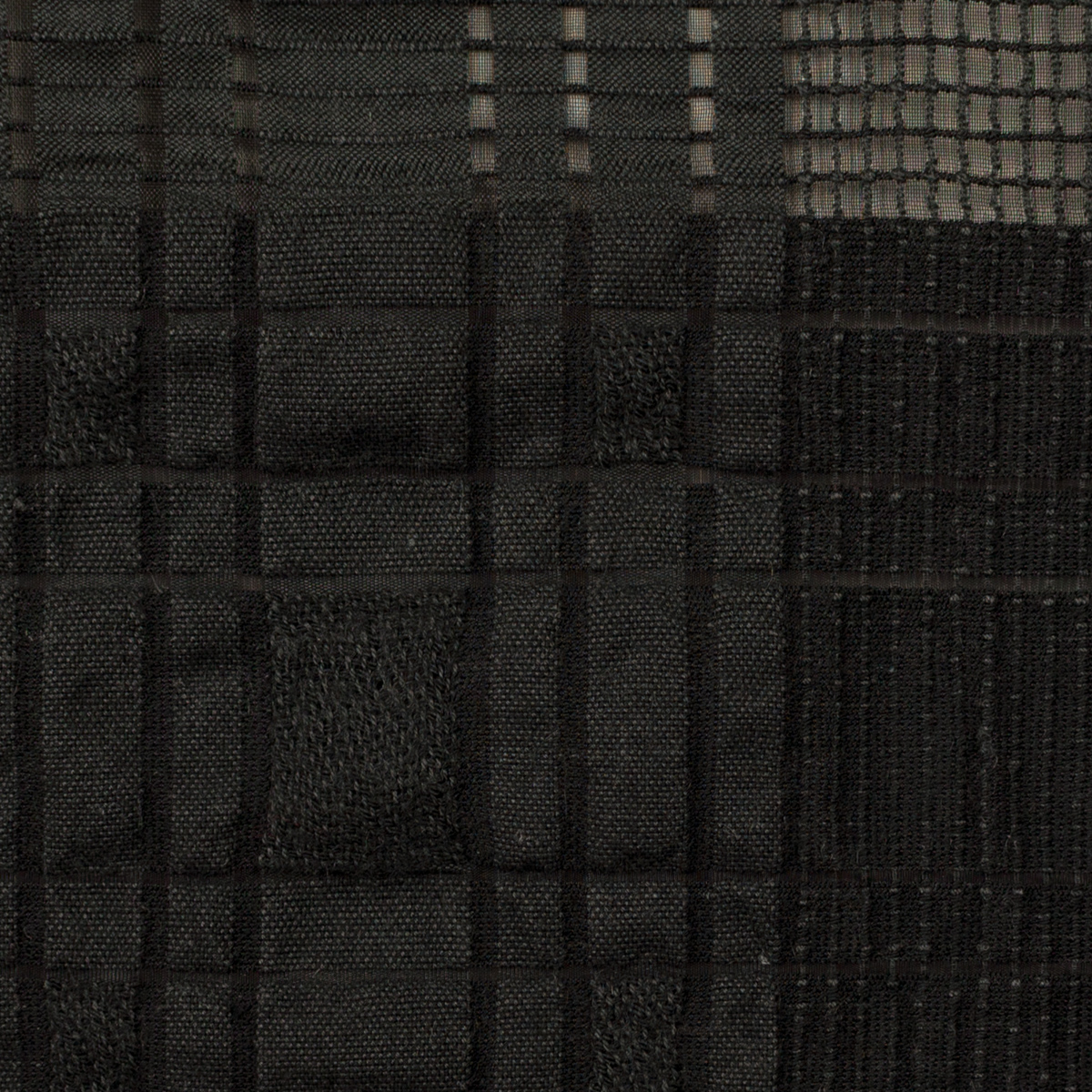 【アウトレット】コットン＆ナイロン×チェック(チャコール)×オーガンジー・ドビーのサムネイル