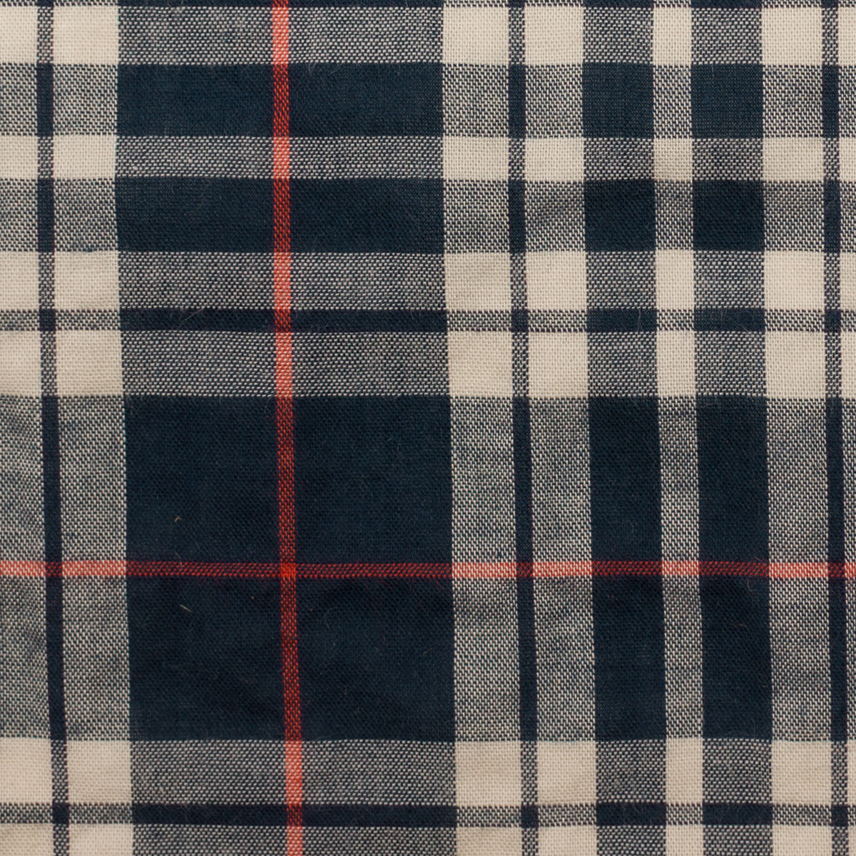 コットン＆ポリウレタン×チェック(ネイビー、バニラ＆レッド)×ローンシャーリングのサムネイル