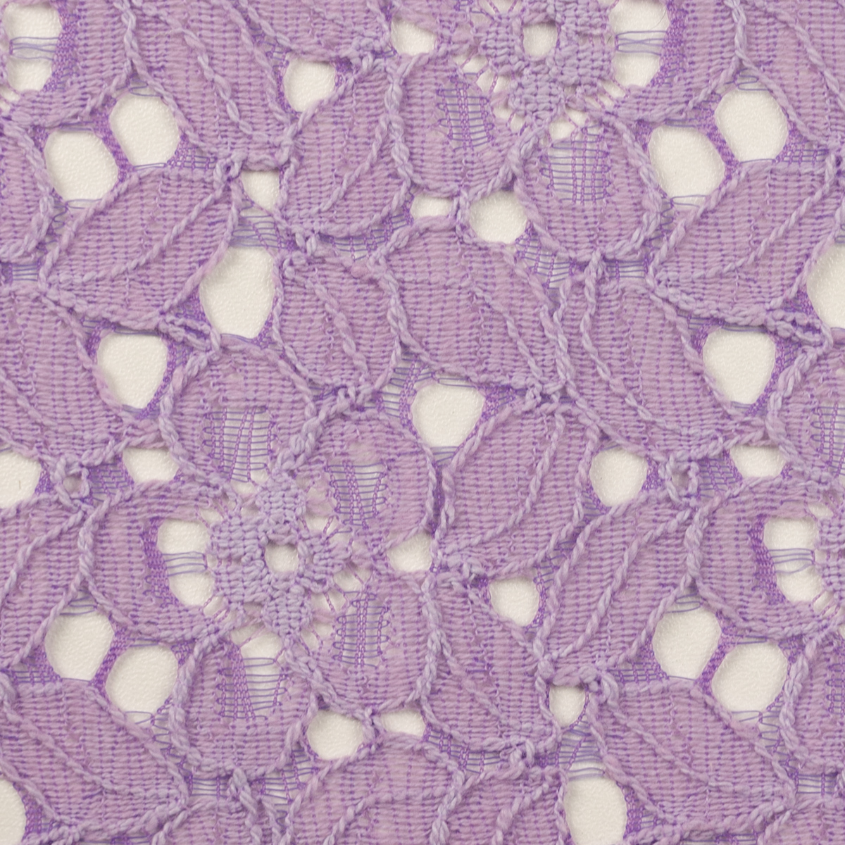 【アウトレット】コットン＆ナイロン×フラワー(ラベンダー)×ラッセルレースのサムネイル