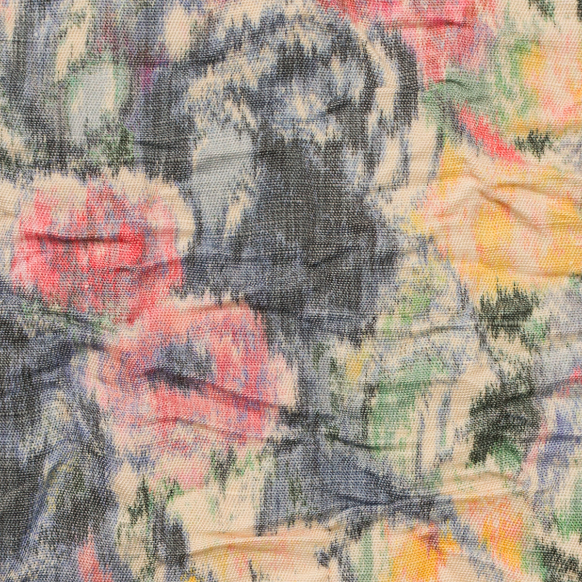 【アウトレット】コットン＆ポリエステル×ボタニカル(カスタード、レッド＆ウィステリア)×ポプリンワッシャーのサムネイル