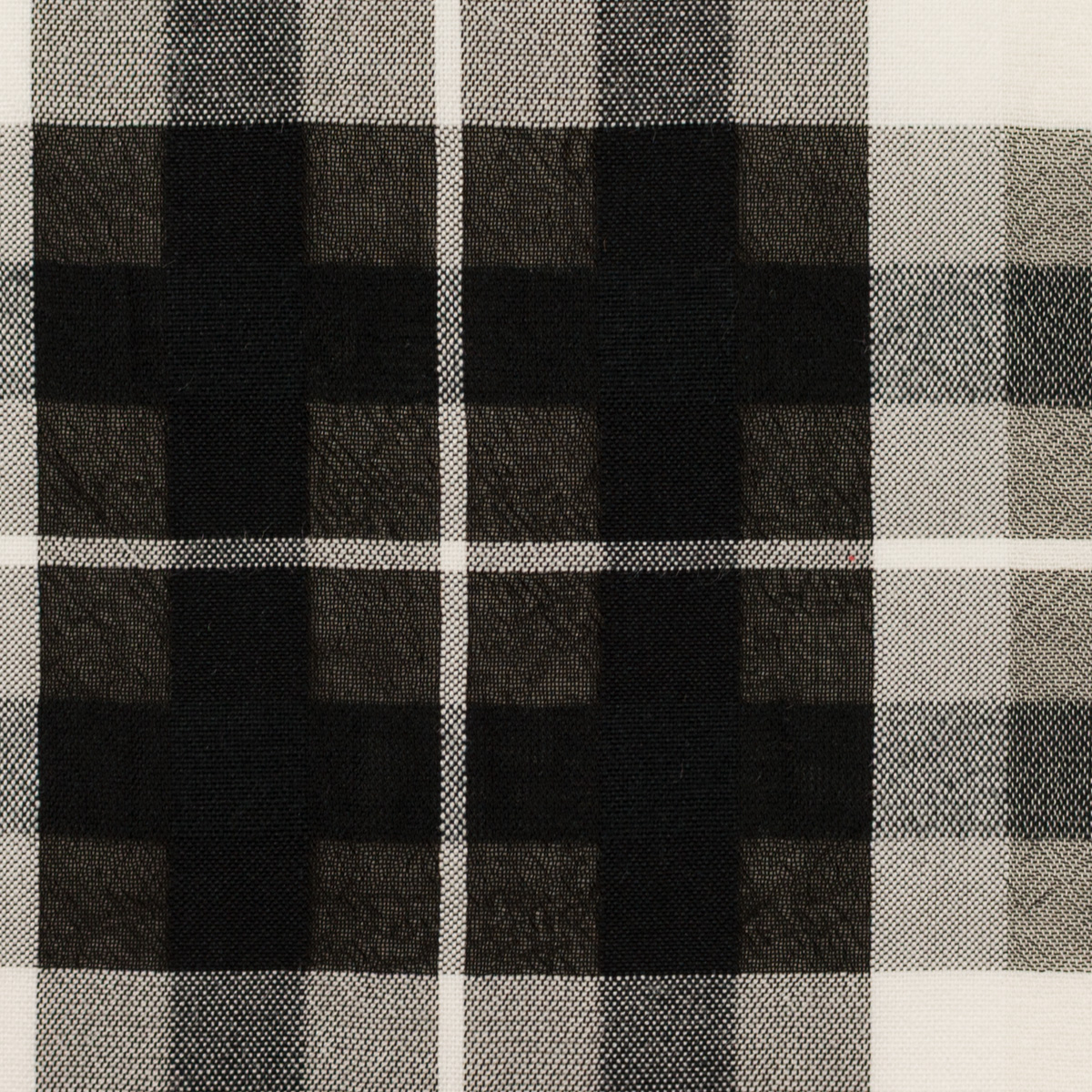 【アウトレット】コットン×チェック(オフホワイト＆ブラック)×ボイルドビーのサムネイル