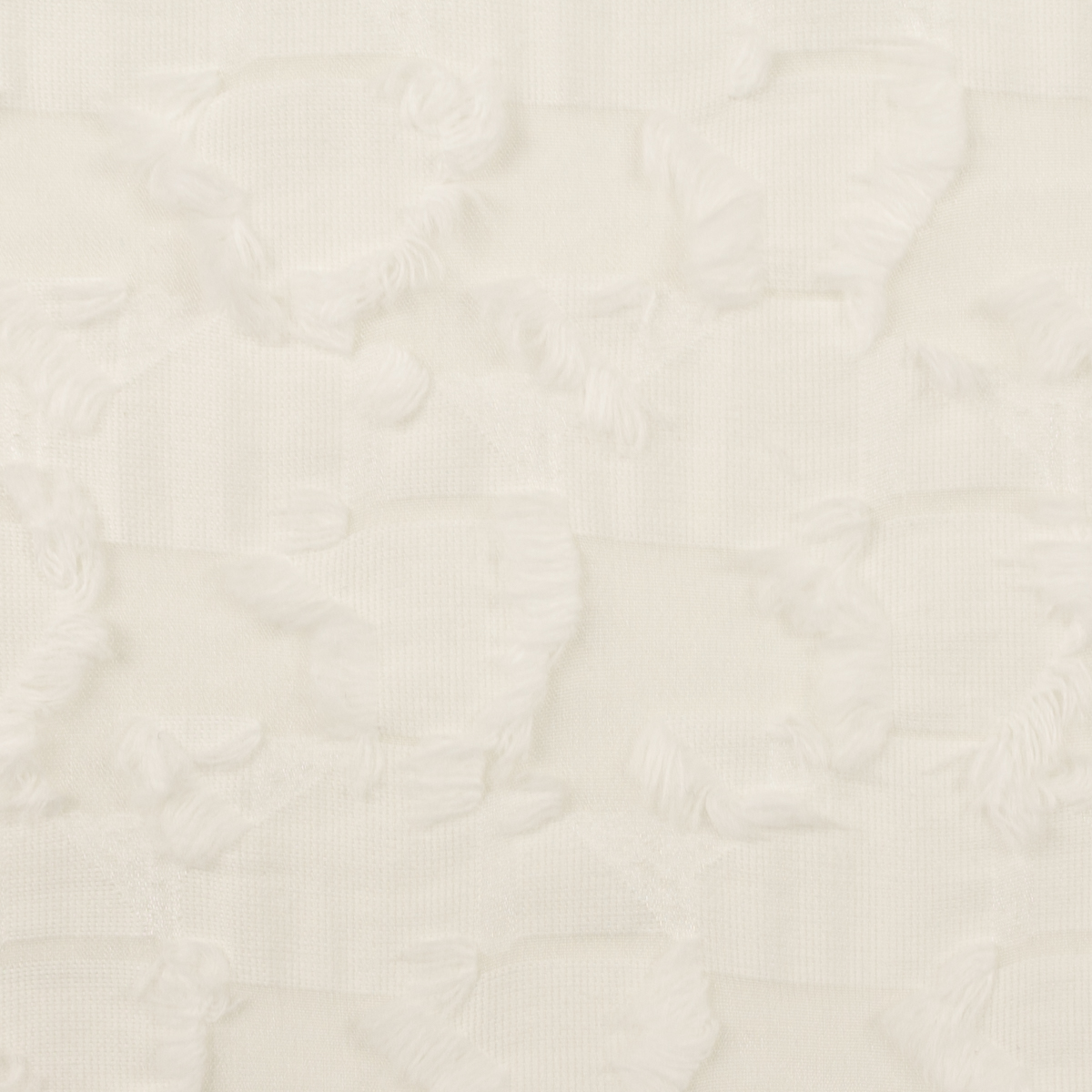 【アウトレット】コットン＆ナイロン×幾何学模様(オフホワイト)×オーガンジー・カットジャガードのサムネイル