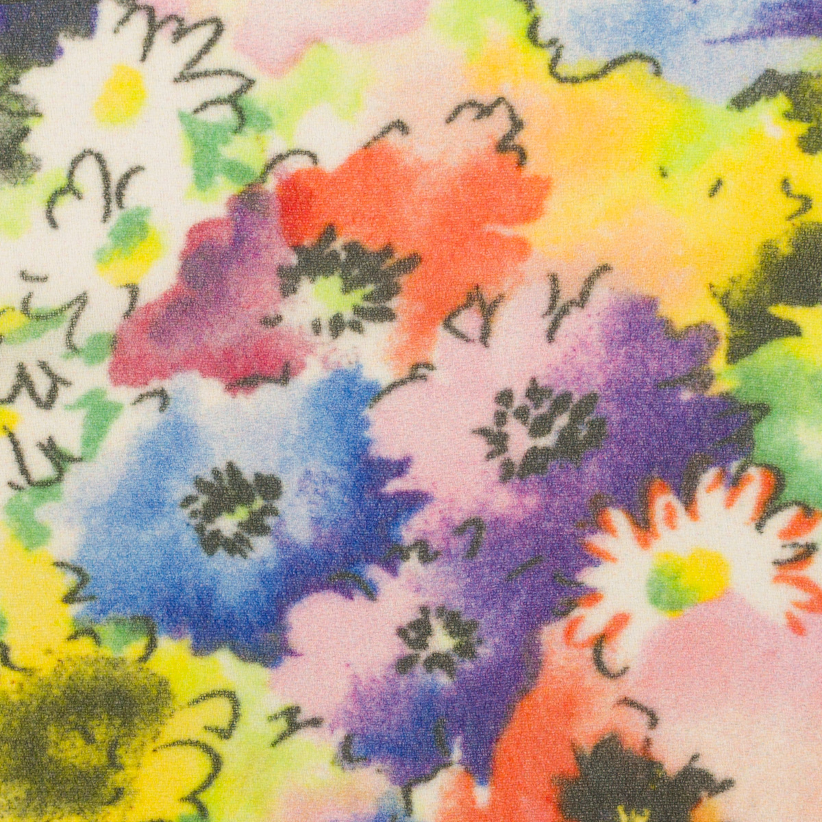 【アウトレット】ポリエステル×フラワー(レッド、グレープ＆イエローグリーン)×シフォンジョーゼットのサムネイル