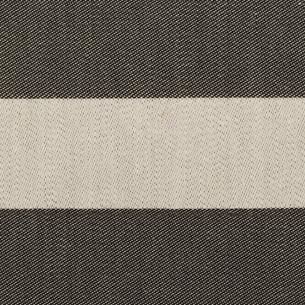 【アウトレット】コットン＆ポリエステル×ボーダー(チャコールグレー＆オイスター)×二重織のサムネイル