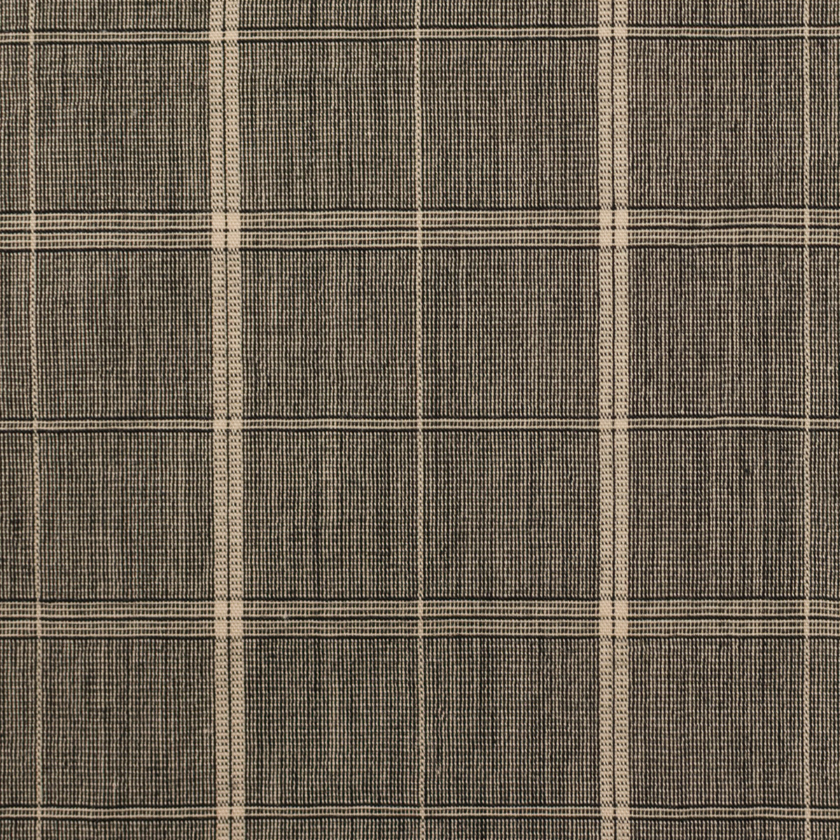 【アウトレット】コットン×チェック(チャコール＆エクリュ)×タイプライター・ワッシャーのサムネイル