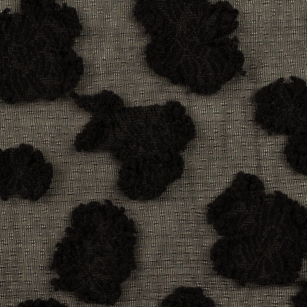 【アウトレット】ポリエステル×フラワー(ブラック)×オーガンジー・カットジャガードのサムネイル