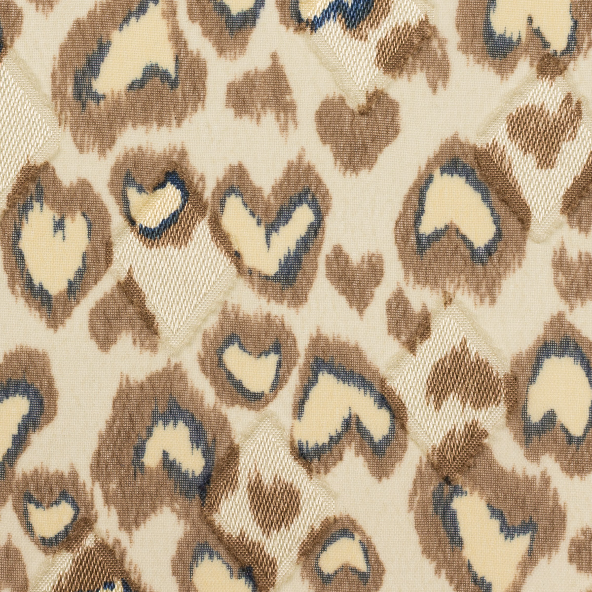 【アウトレット】ポリエステル×幾何学模様(エクリュ＆ブラウン)×シフォンジョーゼット・カットドビーのサムネイル