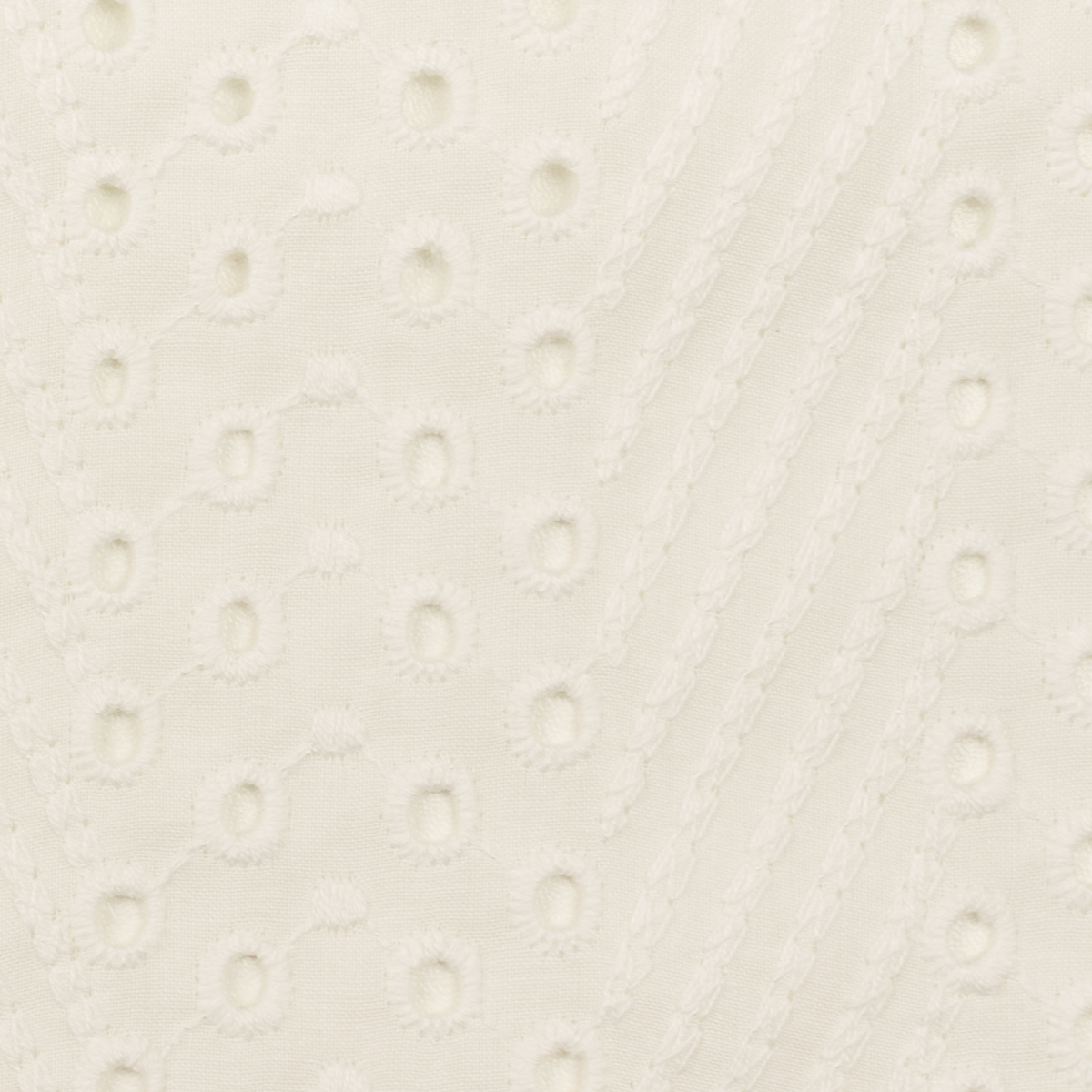 【アウトレット】コットン×ストライプ(オフホワイト)×ローン刺繍のサムネイル