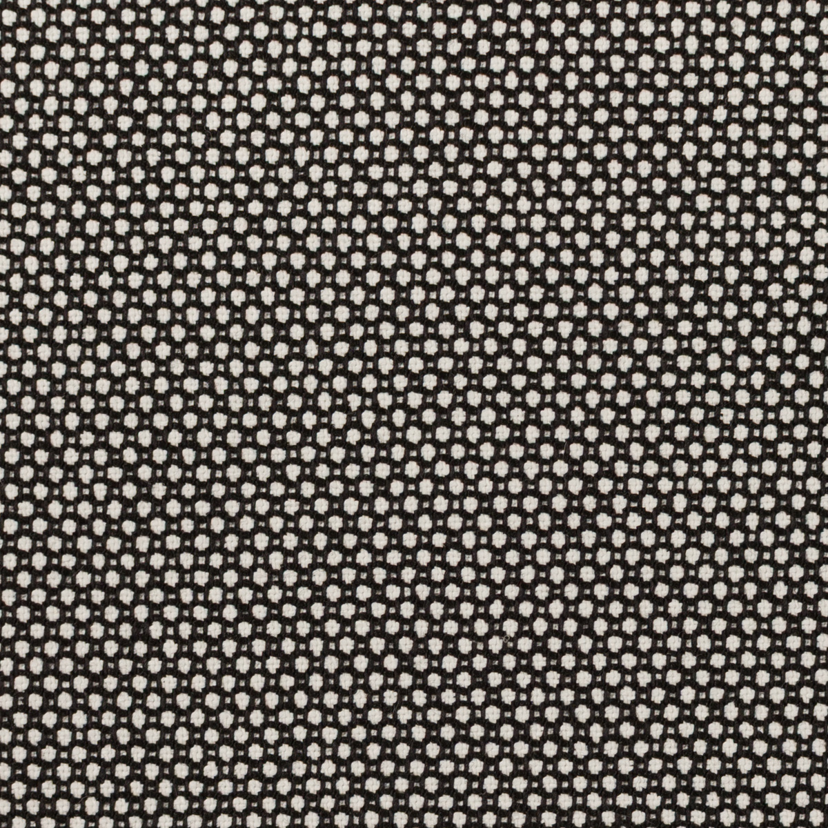 【アウトレット】コットン＆ポリウレタン×ドット(チャコールブラック＆オフホワイト)×バーズアイ・ストレッチのサムネイル