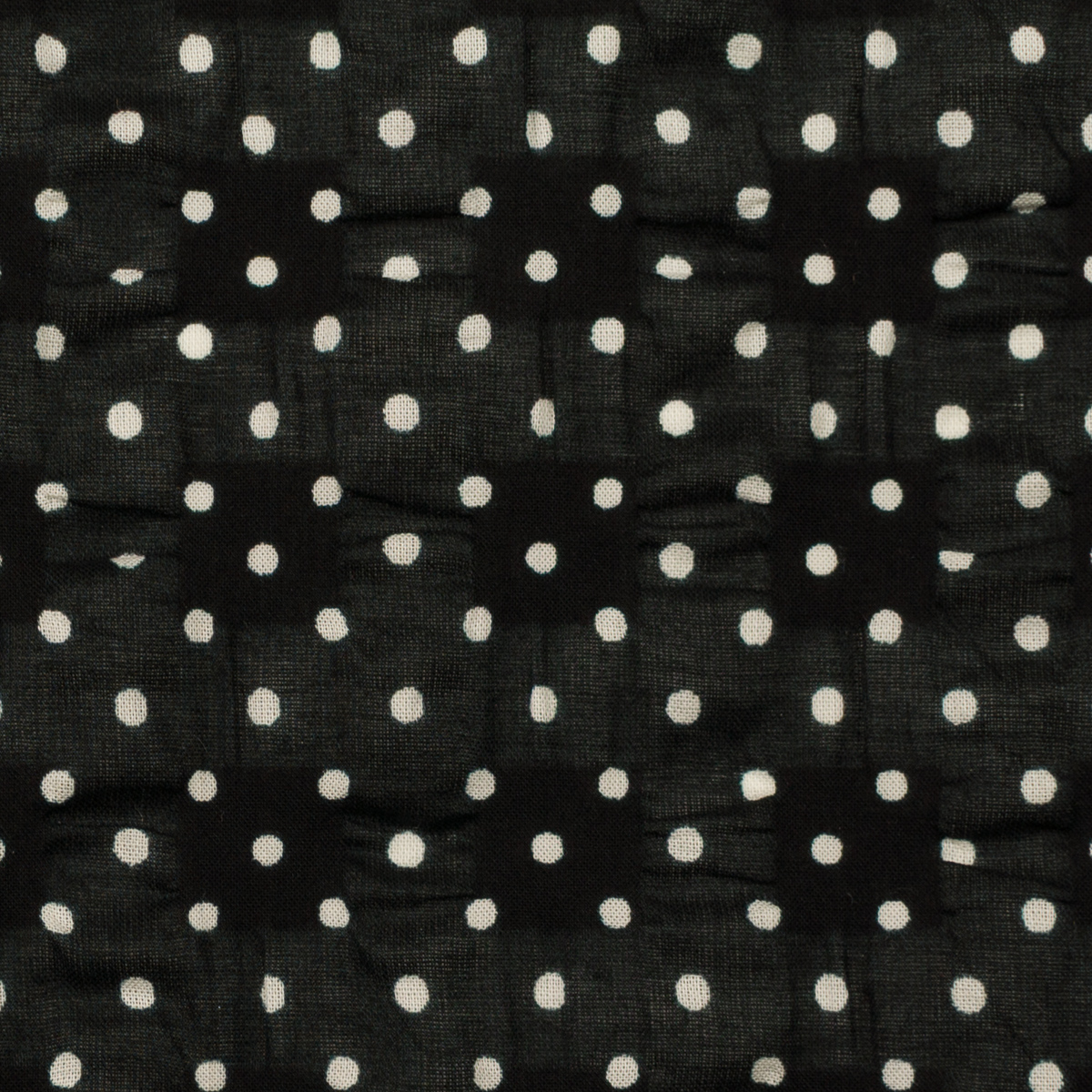 【アウトレット】コットン×ドット(チャコールブラック＆ホワイト)×ドビーサッカーのサムネイル