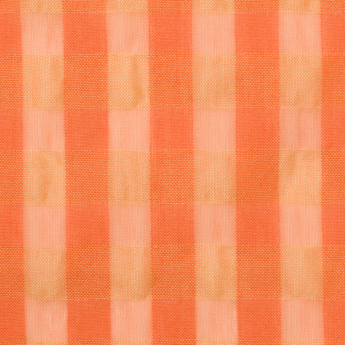 【アウトレット】コットン＆ポリエステル×チェック(オレンジ＆ライム)×ドビーサッカーのサムネイル