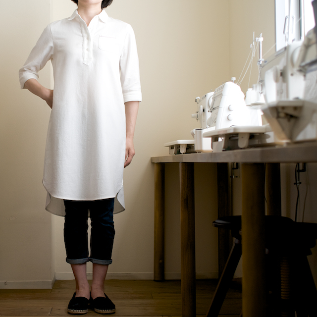 シャツワンピースなら シャツ地で オックスで 表情のある布地 オックスフォード Fab Fabric Sewing Studio 布地のオンライン通販とソーイングスクール
