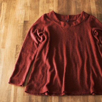 FAB #082 TシャツのパターンをアレンジしてAラインのカットソー