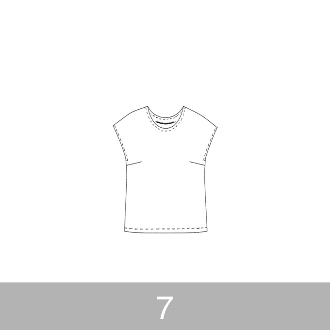 オリジナルパターン#002_フレンチスリーブブラウス_7号 イメージ1