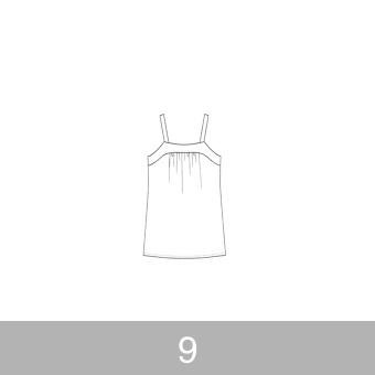 オリジナルパターン#008_ヨーク切替キャミソール_9号