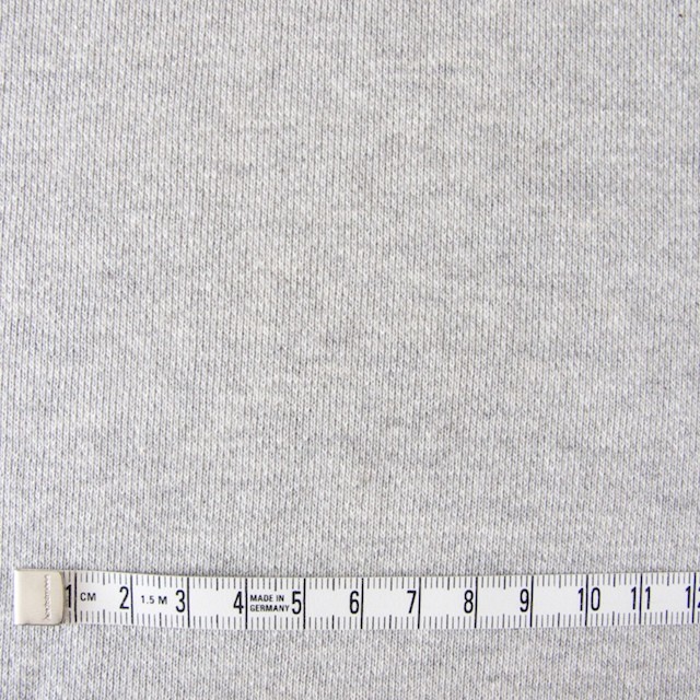 コットン×無地(ライトグレー)×裏毛ニット イメージ4
